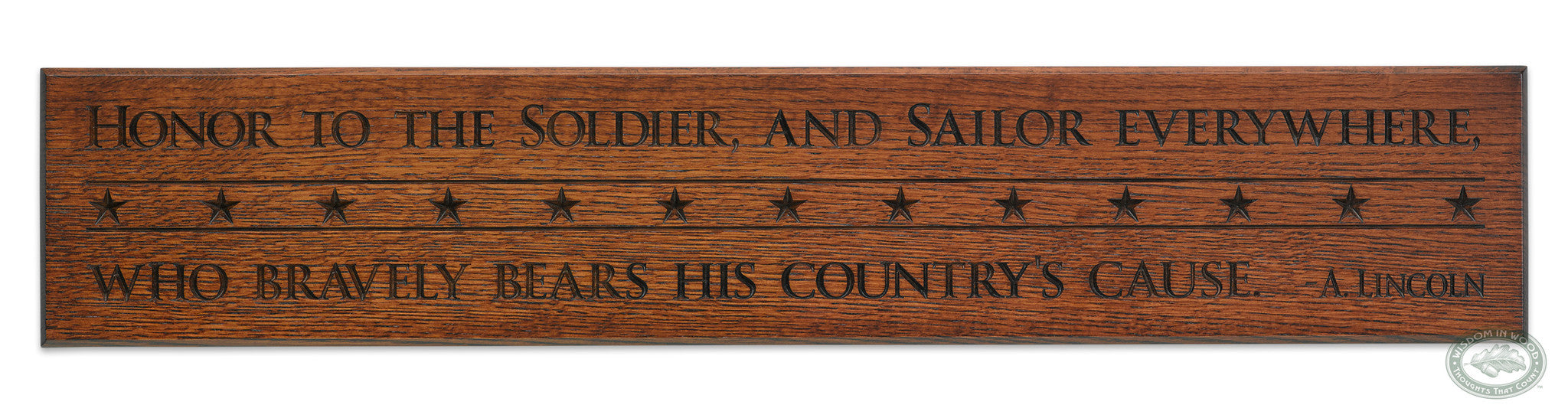 Lincoln - Honor the Soldier Carving