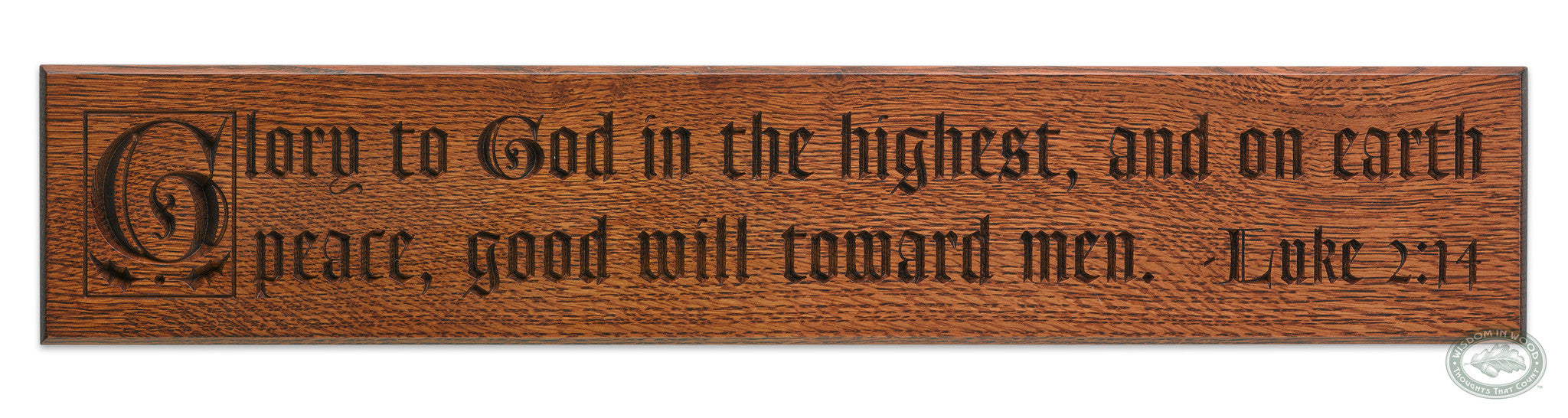 Luke 2:14 - Glory to God Carving