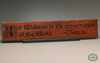 “In Wildness is the preservation of the World.” from Henry David Thoreau is a beautifully carved Wisdom In Wood® inspirational wall art quote (Classic Oak finish)