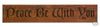 Peace Be With You Wall Art Carving, Heritage Oak Finish