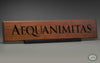 Aequanimitas Quote Carving inspired by Sir William Osler, Vintage Cherry